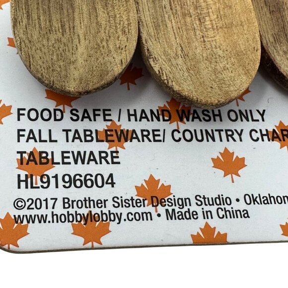 Sunflower Mini Wood Spoon Set Of 4 Fall  Autumn Country Farmhouse Modern Holiday - Picture 3 of 7